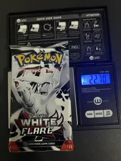 Very Heavy! 22.70g Pokemon TCG SV10.5 White Flare Booster Pack Sealed! - Image 1