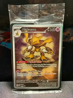 Mega Evolutions - Alakazam 009 Stamped Pokemon Center Promo - NM Pack Fresh - Image 1
