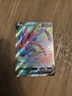Pokemon TCG Eternatus V SWSH044 Black Star Promo Full Art NM - Image 1