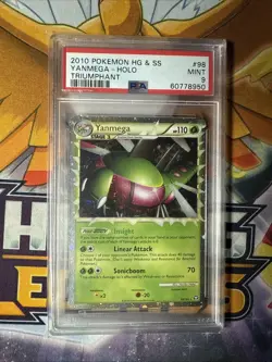 2010 POKEMON TRIUMPHANT YANMEGA PRIME #98 ULTRA RARE HOLO PSA 9 MINT #114447535 - Image 1