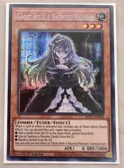 Yugioh x1 Ghost Belle & Haunted Mansion MP22-EN258 Prismatic Secret Rare 1st Ed - Image 1