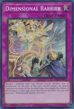 Yugioh! LP Dimensional Barrier - RA01-EN072 - Super Rare - 1st Edition Lightly P - Image 1