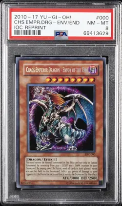 2010-2017 YU-GI-OH! INVASION OF CHAOS EMPEROR DRAGON ENVOY OF THE END PSA 8 - Image 1