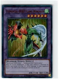 Yu-Gi-Oh! Elemental Hero Flame Wingman Duel Terminal Ultra Parallel Rare - Image 1