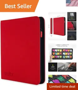 12 Pocket Trading Card Zip Binder - 480 cards, Exo-Tec Album Material, 20 Si... - Image 1