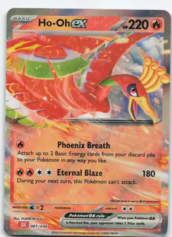 Ho-oh ex 007/034 Classic Collection Holo Trading Card Game Classic NM Pokemon - Image 1
