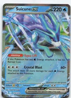 Suicune ex 010/034 Classic Collection Holo Trading Card Game Classic NM Pokemon - Image 1