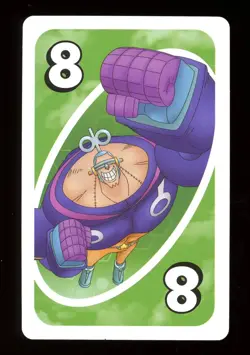 Franky GREEN #8 Card ONE PIECE Mattel Original Japanese UNO Card Near Mint - Image 1