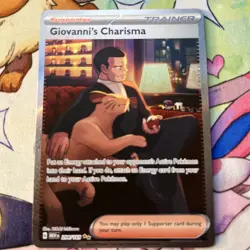 Pokemon Card Giovannis Charisma 204/165 Secret Rare Scarlet Violet Pokemon 151 - Image 1