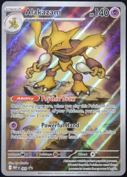 Pokemon TCG Alakazam MEP 009 2025 Mega Evolution ETB Black Star Promo Card - NM - Image 1