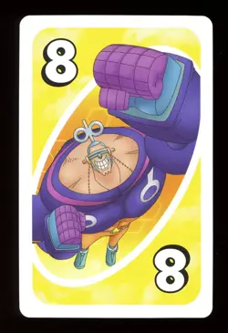 Franky YELLOW #8 Card ONE PIECE Mattel Original Japanese UNO Card Near Mint - Image 1