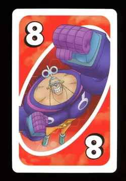 Franky RED #8 Card ONE PIECE Mattel Original Japanese UNO Card Near Mint - Image 1