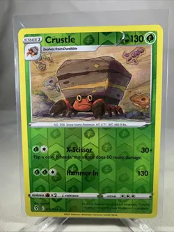 012/203 Crustle Reverse Holo SWSH Evolving Skies Pokemon TCG Card 2021 - Image 1