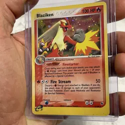 Pokemon TCG Blaziken 3/109 Ruby and Sapphire Holo Vintage LP Rare Card Pokemon - Image 2