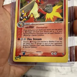 Pokemon TCG Blaziken 3/109 Ruby and Sapphire Holo Vintage LP Rare Card Pokemon - Image 3