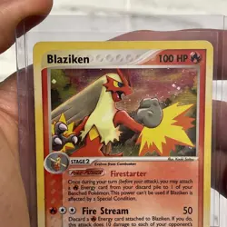 Pokemon TCG Blaziken 3/109 Ruby and Sapphire Holo Vintage LP Rare Card Pokemon - Image 4