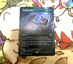 MTG Savage Order FOIL Green Borderless Sorcery English REX/0006 Mint F/S Japan - Image 1