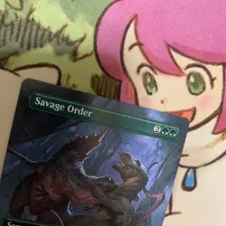 MTG Savage Order FOIL Green Borderless Sorcery English REX/0006 Mint F/S Japan - Image 2