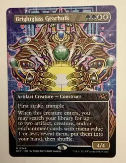 Brightglass Gearhulk - #348 Regular (Borderless) Aetherdrift - Mtg Magic - Image 1