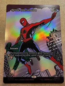 Heroic Intervention - #34 Foil (Borderless) Marvel Universe Spider Man - Mtg - Image 1