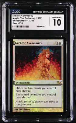 GREATER AURAMANCY Shadowmoor Foil Rare CGC 10 MTG [Nostalgium] - Image 1