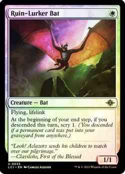 NM Foil Ruin-Lurker Bat, MTG, LCI, Magic the Gathering, 33 - Image 1