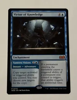 MTG Virtue of Knowledge - Wilds of Eldraine NM - Image 1