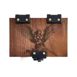 Angel Commander Deck Box, 100+ Cards, Dice Tray, MTG Deck Box Handmade Wood - Image 2