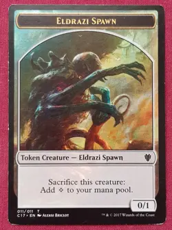 Magic The Gathering COMMANDER 2017 C17 VAMPIRE ELDRAZI SPAWN token card MTG - Image 2