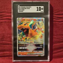 2022 Pokemon Japanese Charizard VSTAR Triple Rare Star Birth #015 SGC 10 Gem Min - Image 1
