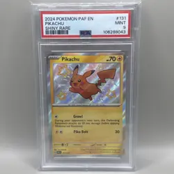 PSA 9 MINT Pikachu Baby Shiny Rare Pokemon 131/091 Paldean Fates - Image 1