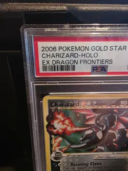 2006 POKEMON EX DRAGON FRONTIERS GOLD STAR #100 CHARIZARD-HOLO PSA 3 - Image 3