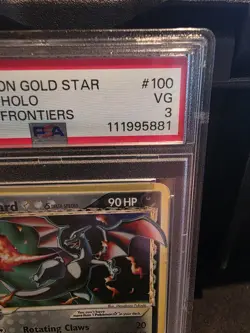 2006 POKEMON EX DRAGON FRONTIERS GOLD STAR #100 CHARIZARD-HOLO PSA 3 - Image 4