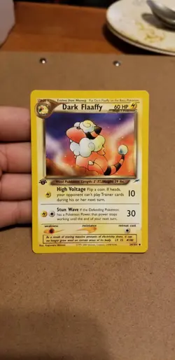 POKEMON TCG 1ST EDITION DARK FLAAFFY 34/105 ◇ UNCOMMON NEO DESTINY VINTAGE NM - Image 1