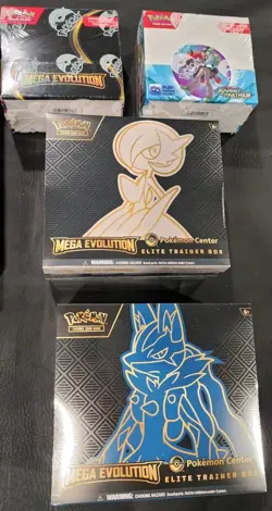 POKEMON LOT-- 8 TOTAL-- ETB POKEMON CENTER, BOOSTER BOXES, BRAND NEW & SEALED!!! - Image 4