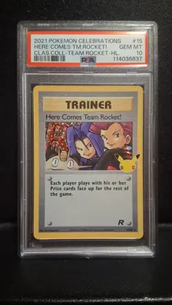 Pokemon Celebrations Here Comes Team Rocket! 15 PSA 10 - Image 1