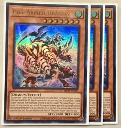 Yugioh! 3x Pile Armed Dragon MP25-EN289 Ultra Rare 1st Ed NM - Image 1
