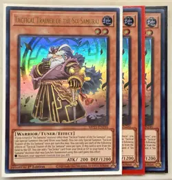 Yugioh! 3x Tactical Trainer of the Six Samurai MP25-EN246 Ultra Rare 1st Ed NM - Image 1