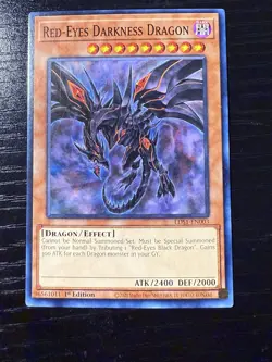 Yugioh: Red-Eyes Darkness Dragon - 1st Edition Card - Near Mint LDS1-EN003 - Image 1