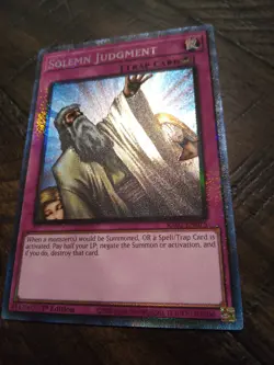 Yugioh Solemn Judgment RA02-EN075 Prismatic Collector Rare 1st Ed NM - Image 1