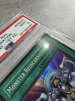 Yugioh Card 1st Ed Monster Reincarnation Super R PSA 9 Mint, RDS-EN045 2004 (1) - Image 5