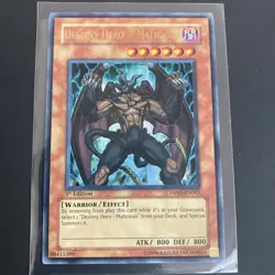 Yugioh - Destiny HERO - Malicious DP05-EN011 1st Edition ULTRA LP X1 - Image 1