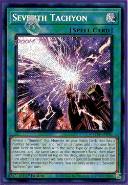 Yugioh! Seventh Tachyon MZTM-EN016 (SCR) 1st Ed "Number Xyz Search Support" - Image 1