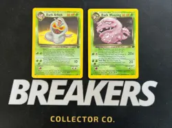 1999 Rocket Vintage Pokemon Card Lot: Holo Dark Arbok 2/82 & Dark Weezing 14/82 - Image 1