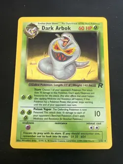 1999 Rocket Vintage Pokemon Card Lot: Holo Dark Arbok 2/82 & Dark Weezing 14/82 - Image 2