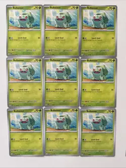 Pokemon TCG Scarlet & Violet 151 Bulbasaur 01, Ivysaur 02 Lot of 33 Cards - Image 2