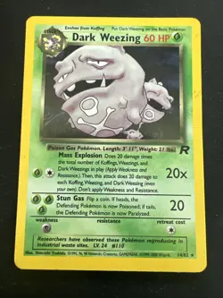 Dark Weezing 14/82 Rocket Set Vintage Pokemon Holo 2 Card Lot x2 - Image 4