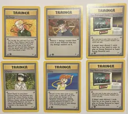 Pokemon TCG 6 Trainer Cards Non Holo 1st Ed Gym Heroes Rare LP-NM - Image 1