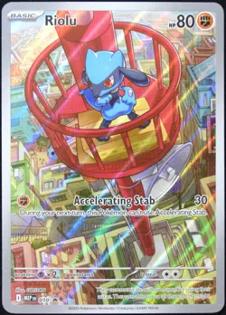 Pokemon TCG Riolu MEP 010 2025 Mega Evolution ETB Black Star Promo Card - NM - Image 1