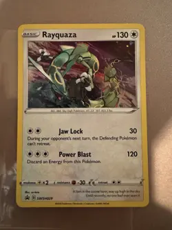 Rayquaza Pokemon TCG Sword And Shield Black Star Promo Holo Card #SWSH029 - Image 1